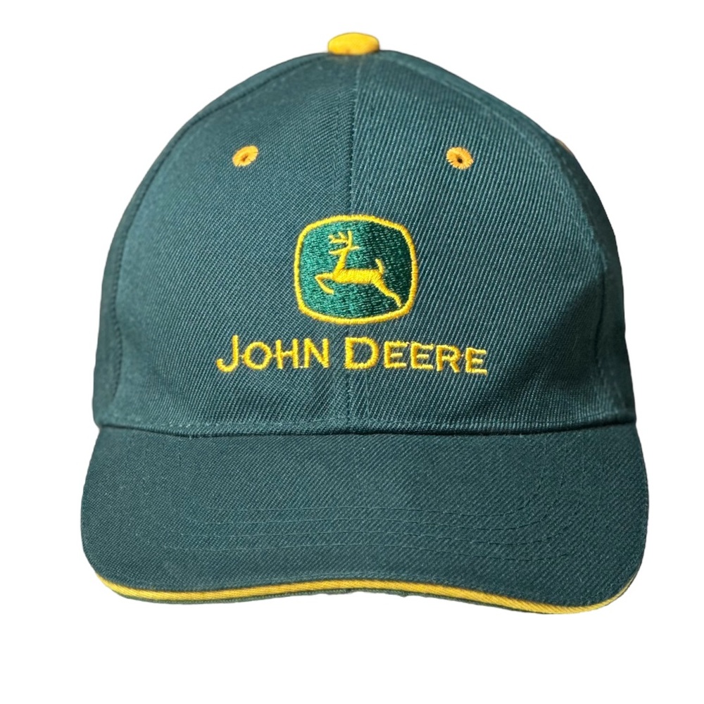 John Deere Embroidered Wool Blend Baseball Cap Hat Dark Green Adult Unisex OS - Picture 1 of 9
